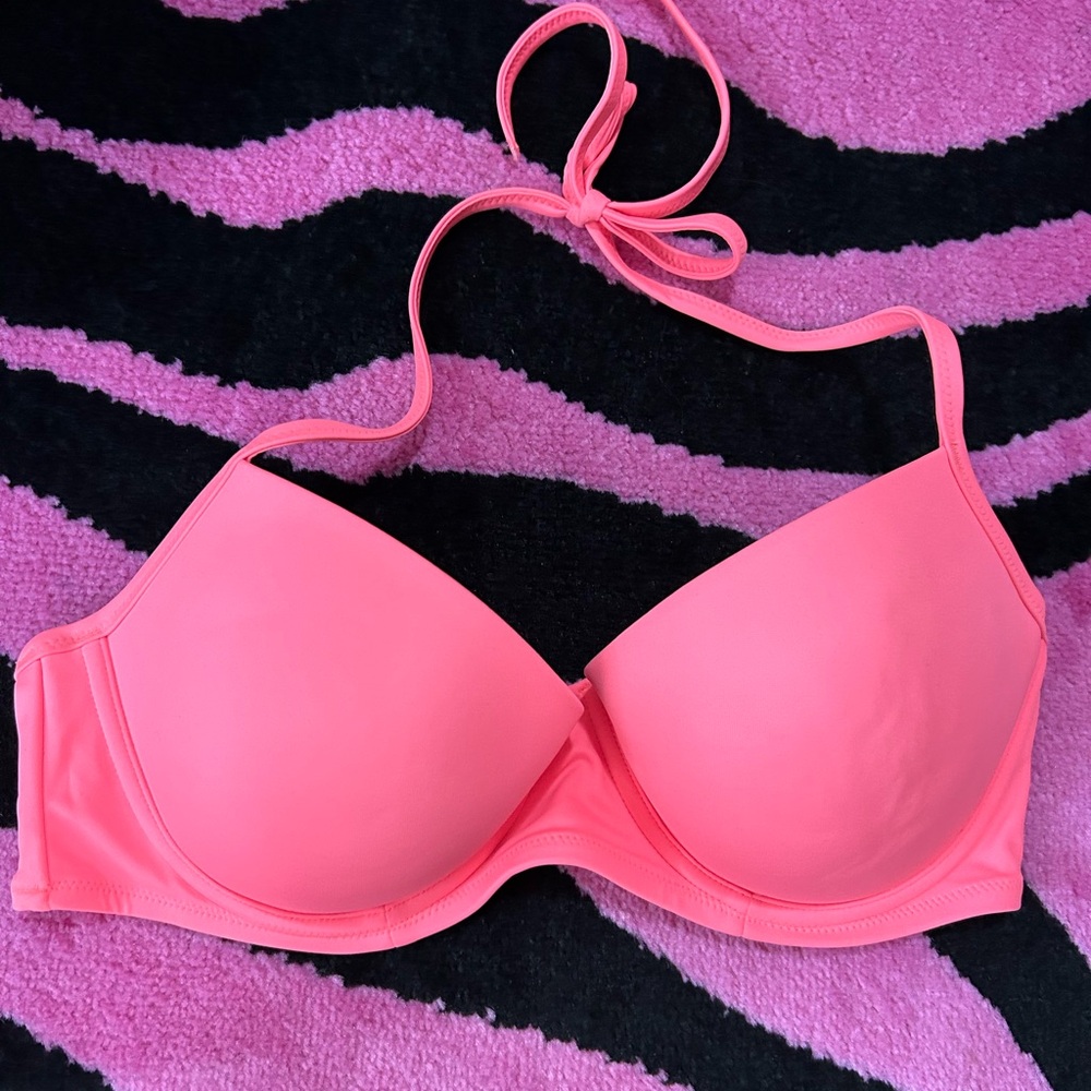 VSSwim 36D neon halter bikini top NWOT